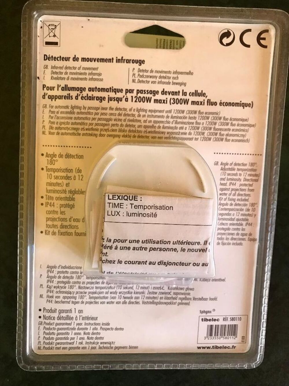 d&eacute;tecteur de mouvement infrarouge 12 m Bricolage