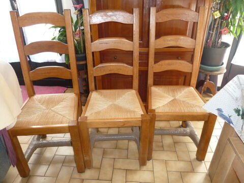 6 chaises en bois massif  DE HAUTE QUALITE ARTISANALES 350 Souppes-sur-Loing (77)