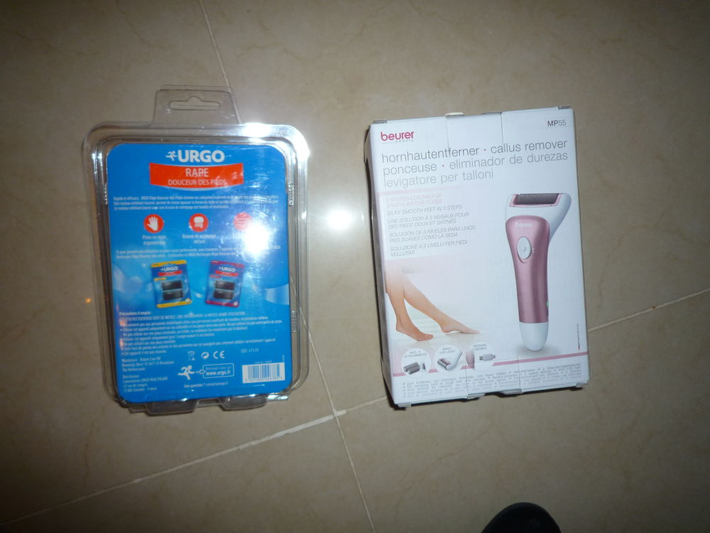 PONCEUSES pour pieds neuve BEURER et R&acirc;pe URGO neuve 