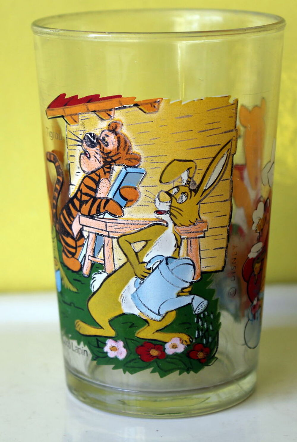 Verre &agrave; moutarde Winnie l'ourson Disney vintage 