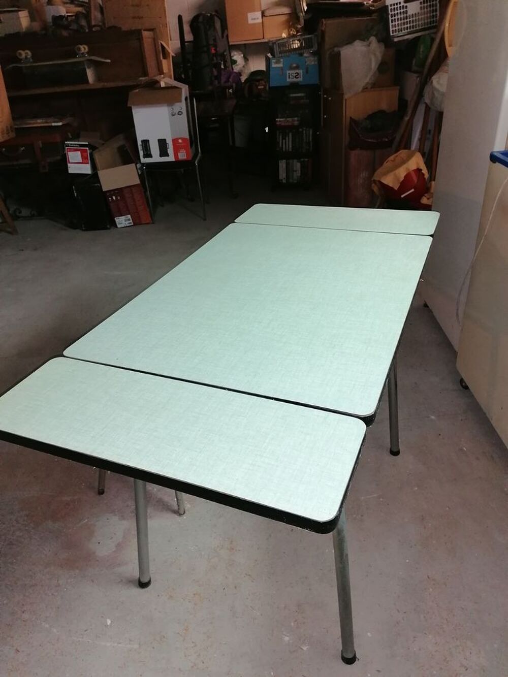 Table cuisine vintage ann&eacute;es 70 en Formica + son tabouret Meubles