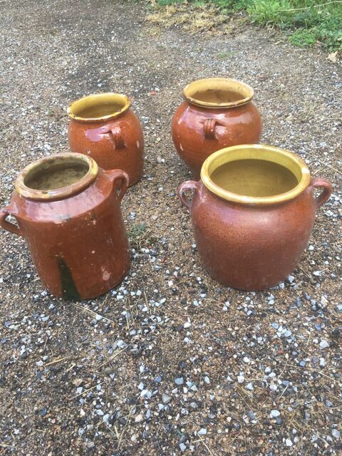 Ancien pot en terre cuite vernissée,pot à graisse 125 Castres (81)