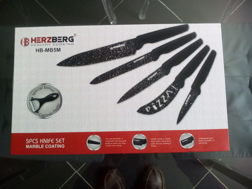 Ensemble De 5 Couteaux Herzberg Cuisine Saine Hb-Mb5m Cuisine