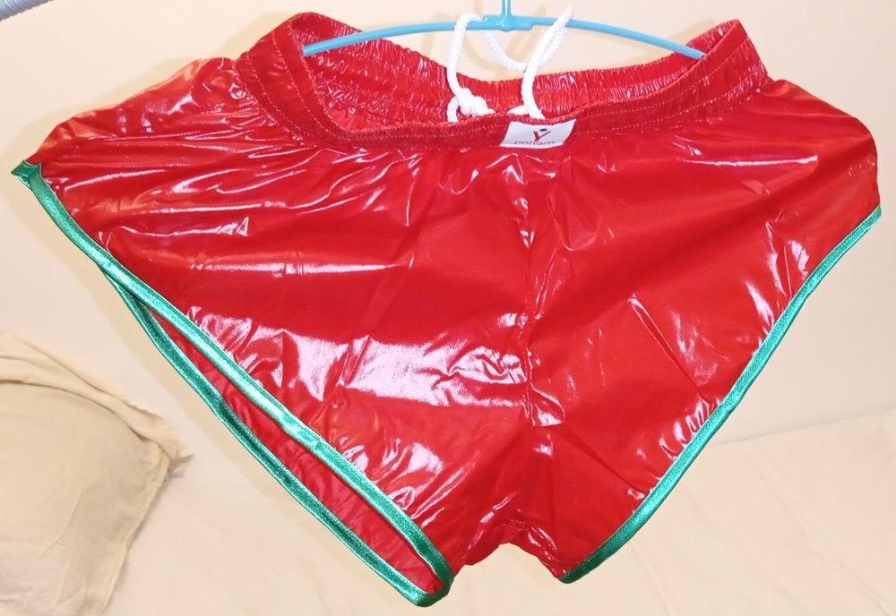 Short vintage nylon polyamide Rouge/blanc 3 sizes S M L/XL Vêtements