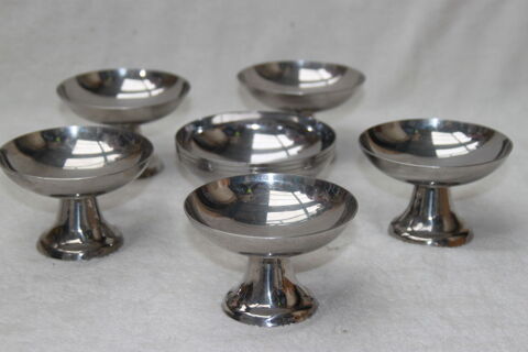 6 Coupes de glace inox massif 20 Montigny-Lencoup (77)