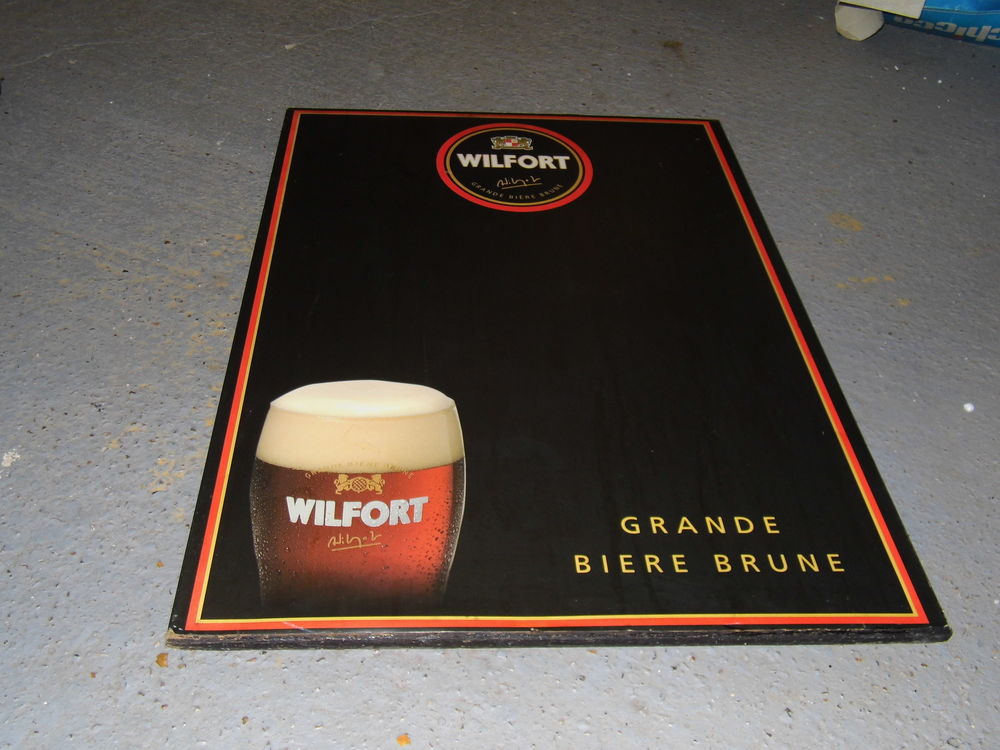 Grande enseigne plaque publicitaire WILFORT enseigne brasserie ardoise menu d&eacute;co bistrot bar caf&eacute; 