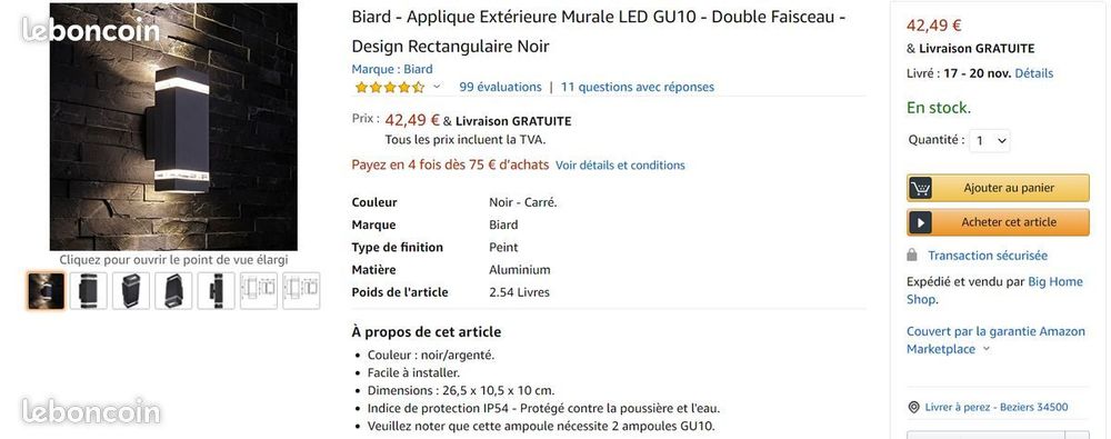 Biard applique architect
Décoration