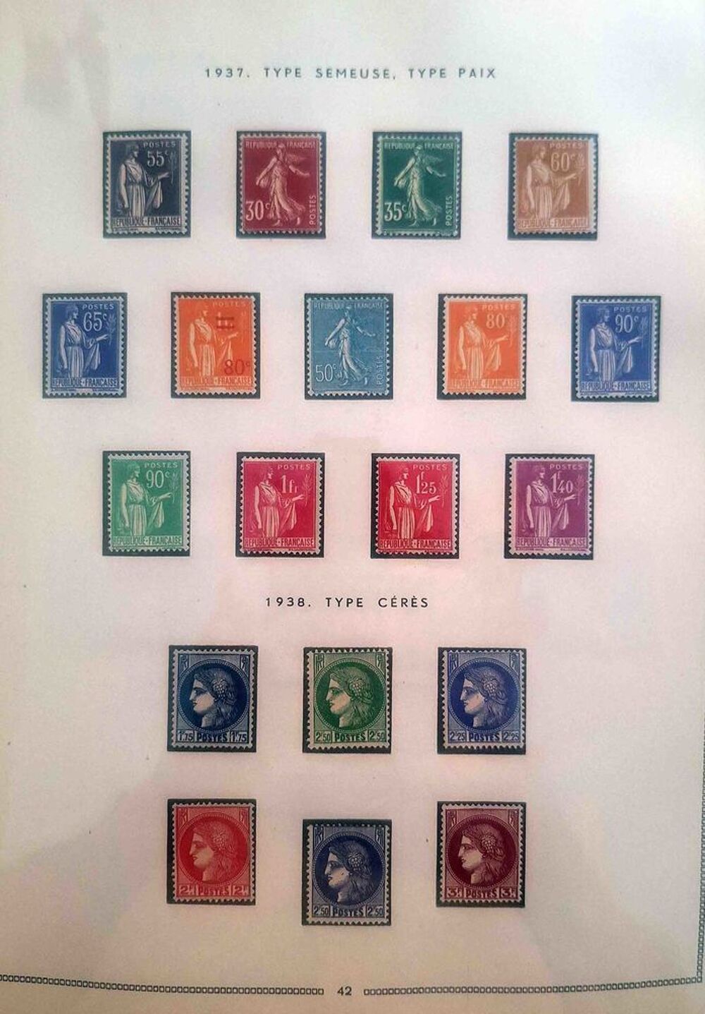 S&eacute;rie de timbres de collection de France G05 