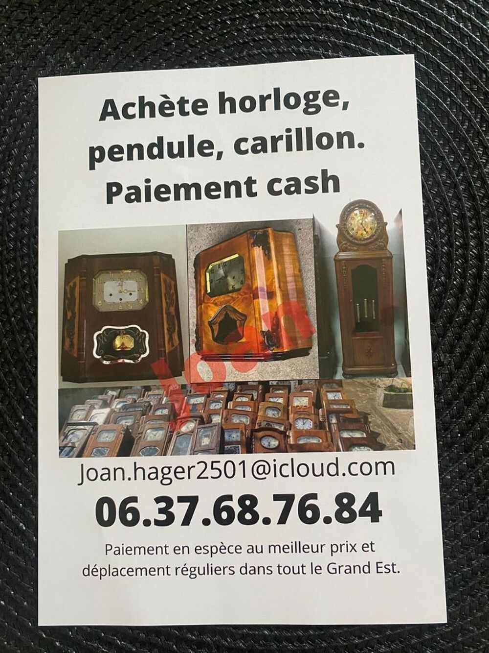 Rach&egrave;te horloge Carillon est pendule 