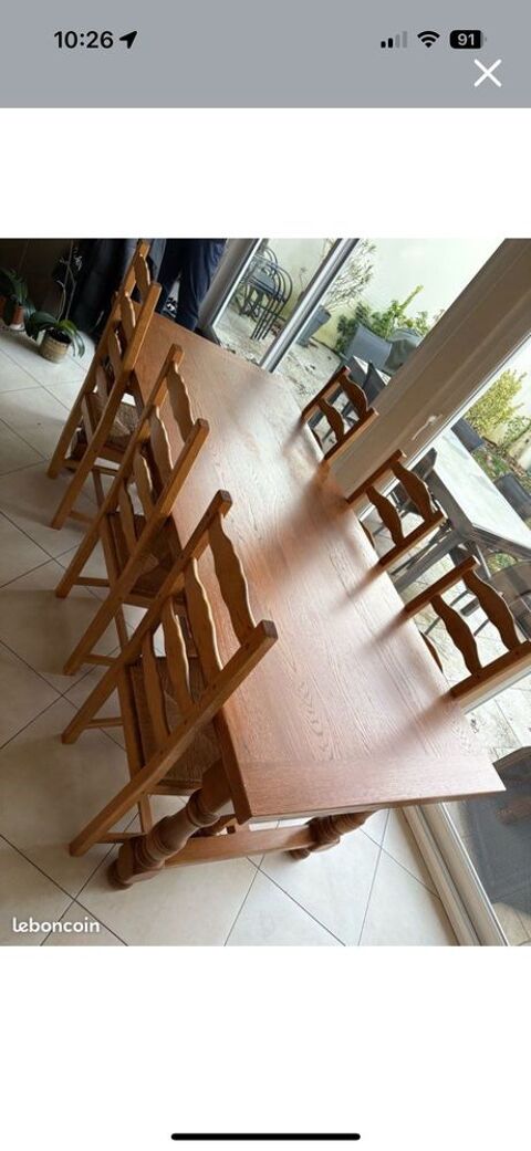 table salle   manger en chne massif 200 Grigny (91)