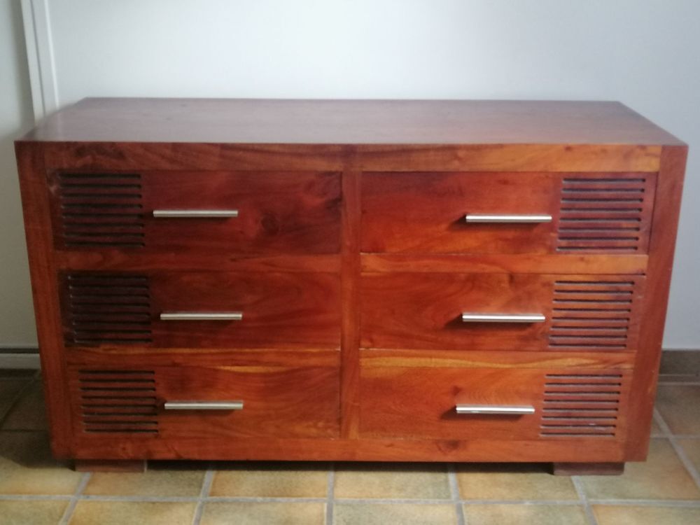 Chambre compl&egrave;te adulte acacia massif Meubles