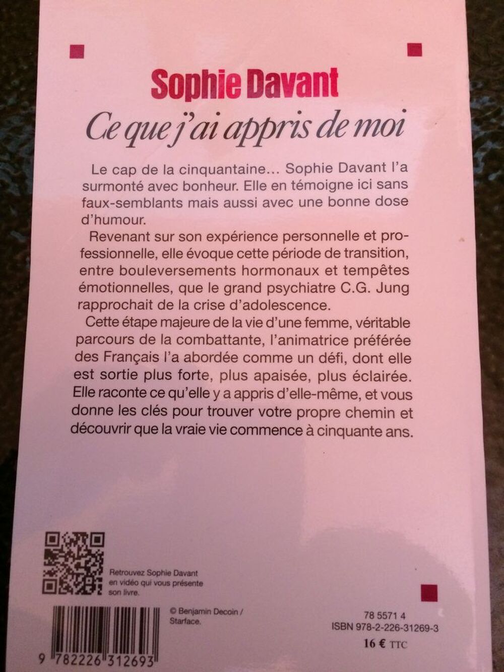 CE QUE J'AI APPRIS DE MOI de Sophie DAVANT Livres et BD