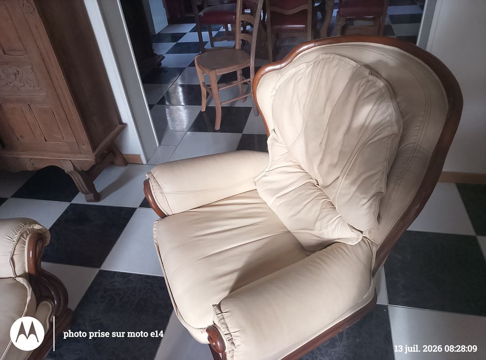 Salon en cuir v&eacute;ritable Meubles