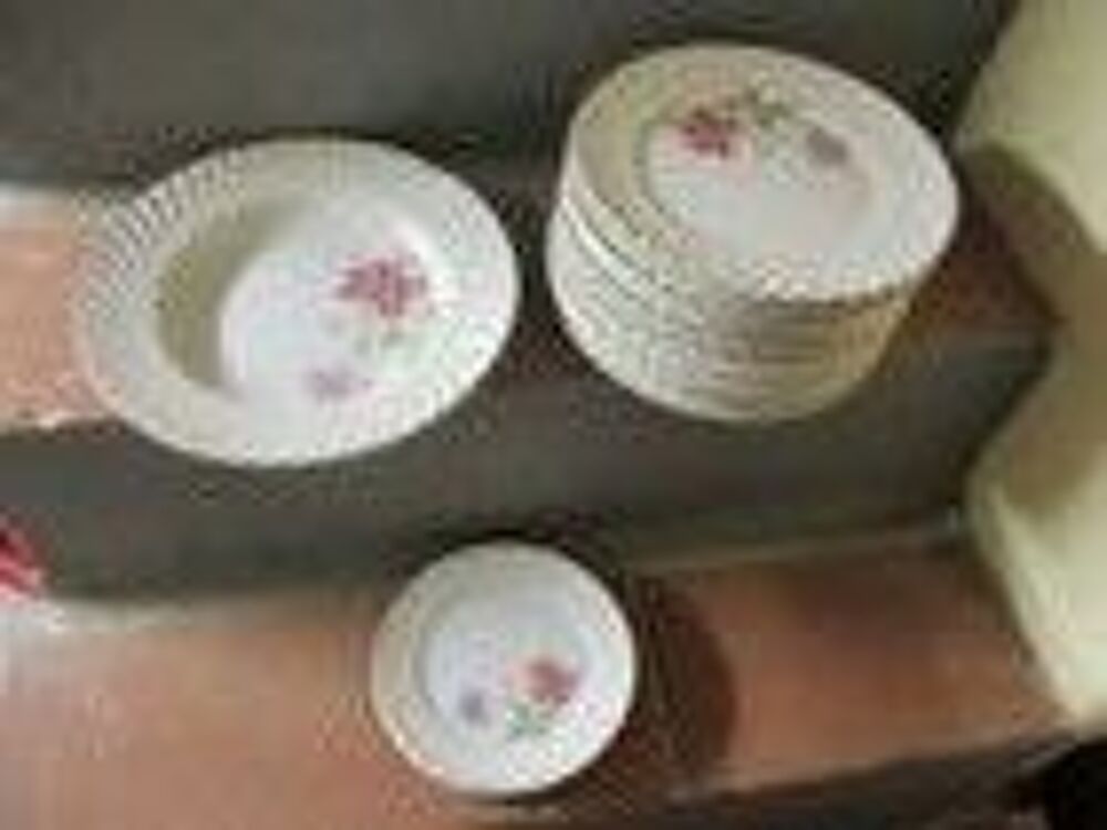 16 grandes assiettes et 5 assiettes &agrave; dessert vintage Cuisine