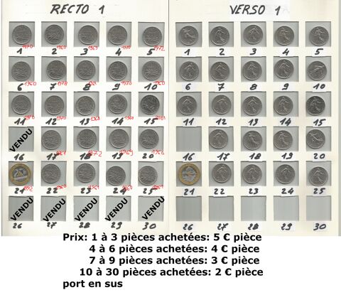 Monnaie de collection, France, excellent �tat. 0 Vannes (56)