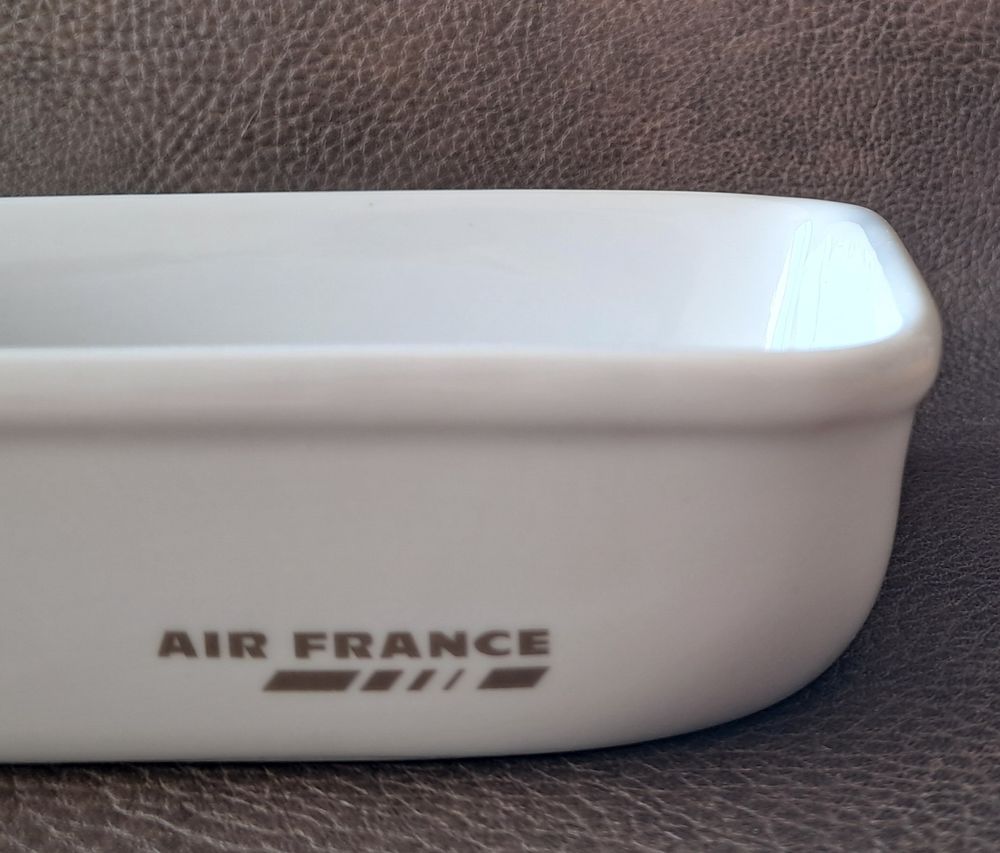 ravier ramequin en c&eacute;ramique &eacute;maill&eacute;e blanc air france 
