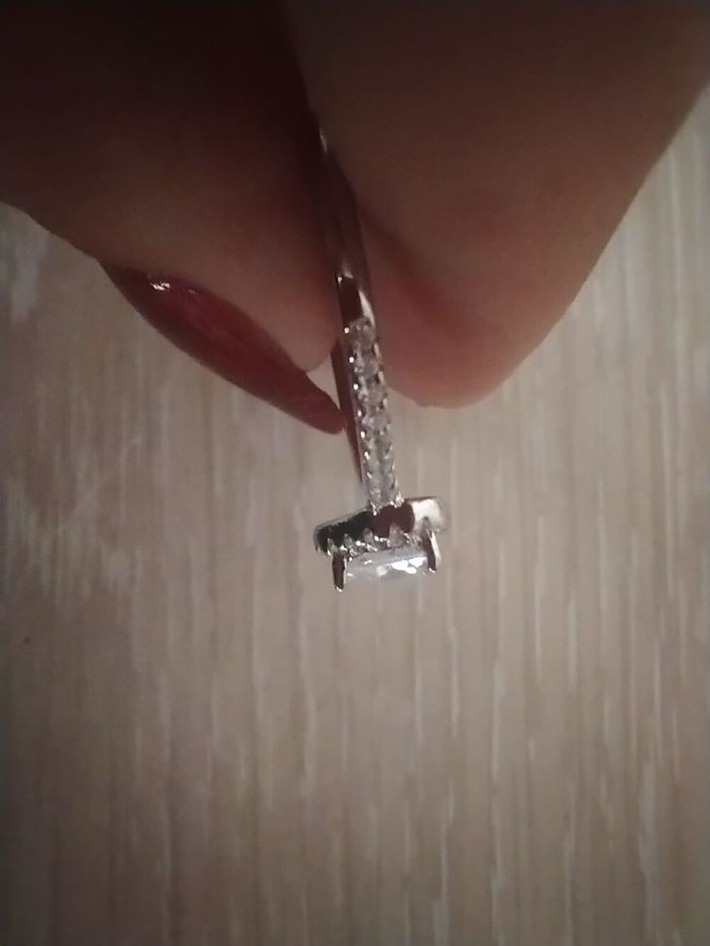 Bague solitaire en argent sterling 925, 18 mm de diam&egrave;tre Bijoux et montres