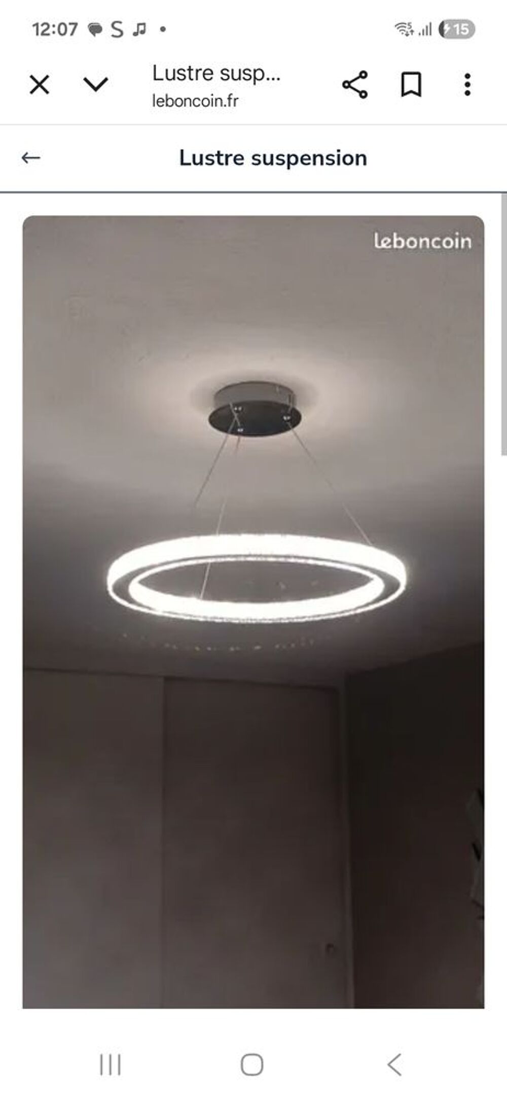 Lustre LED argent&eacute; Décoration