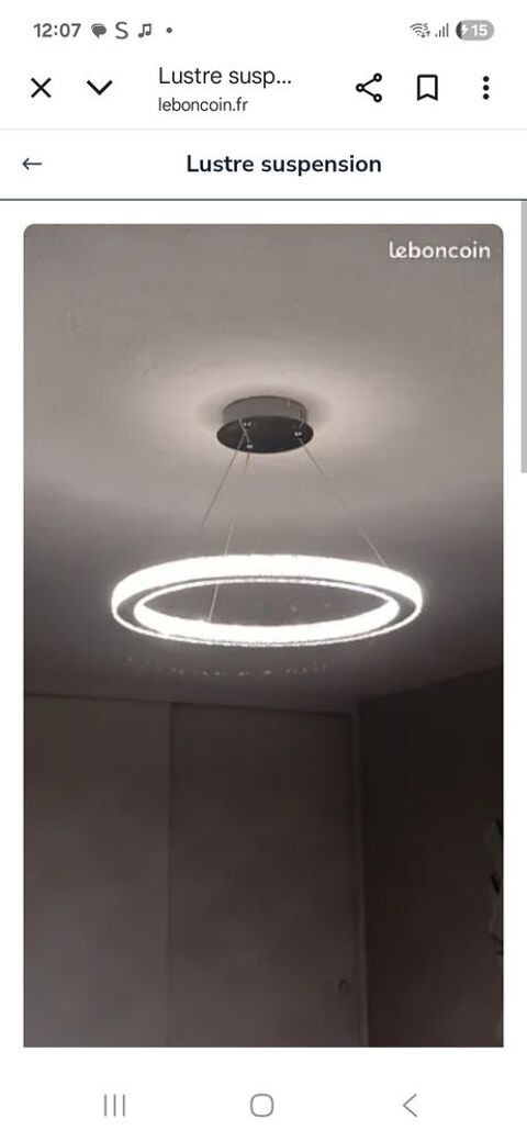 Lustre LED argenté 65 Fontaines-sur-Saône (69)