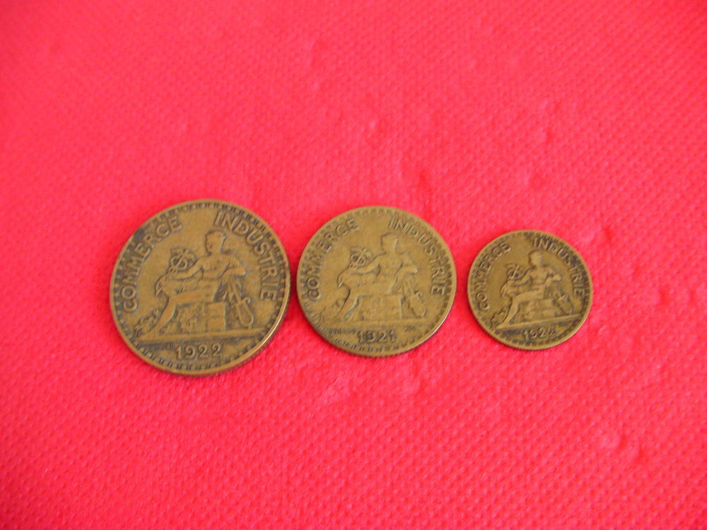 Pi&egrave;ces Chambre de Commerce 0,50cts - 1F et 2F 