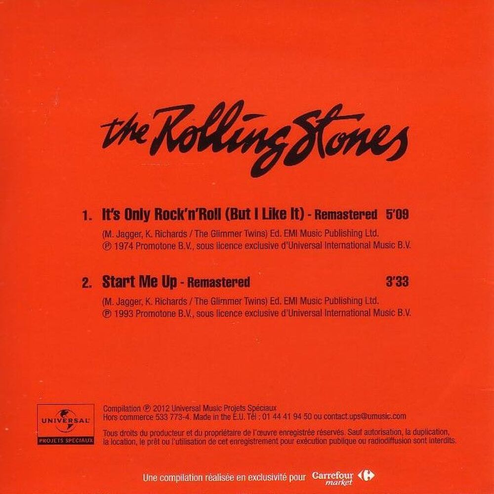 CD Rolling Stones 50&egrave;me anniversaire encore emball&eacute; CD et vinyles