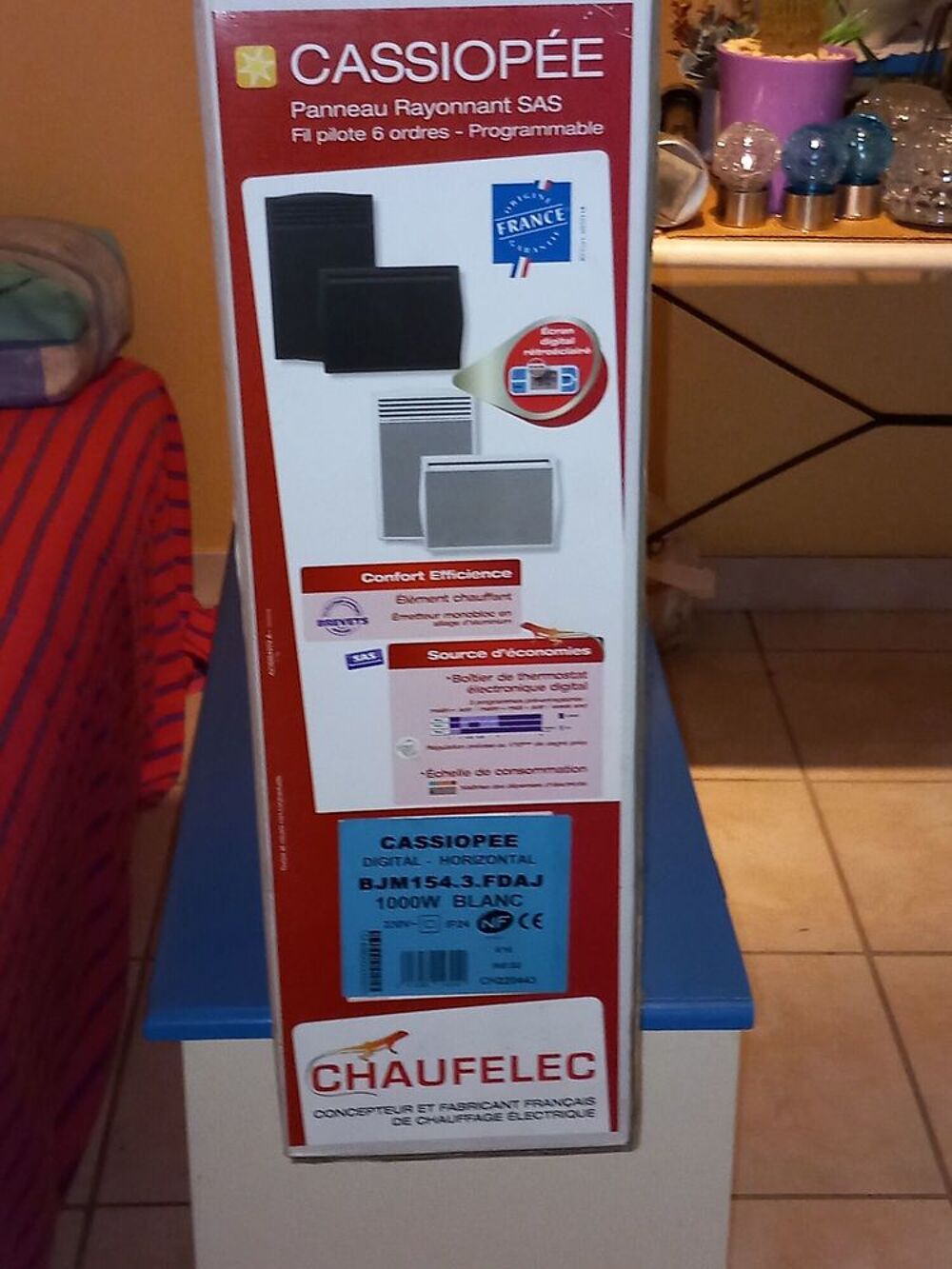 Panneau rayonnant SAS blanc CASSIOPEE 
Marque CHAUFELEC Décoration