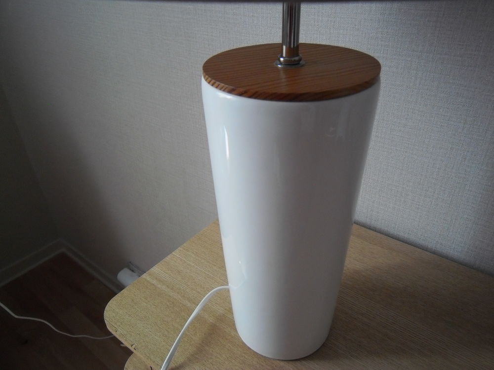 Lampe de salon chambre bureau abat-jour taupe Décoration