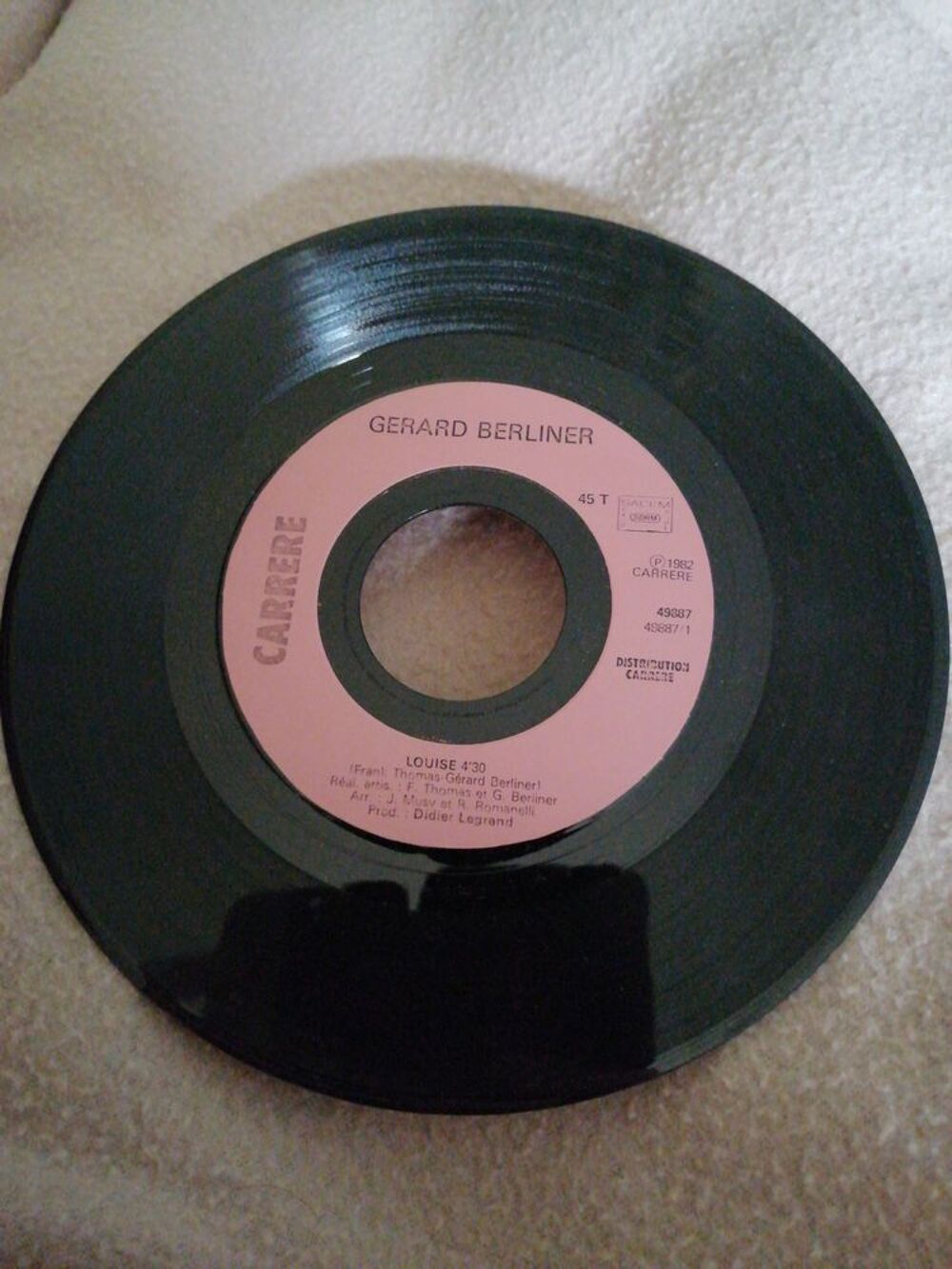 Vinyle 45 tours G&eacute;rard Berliner "Louise" 1982 CD et vinyles