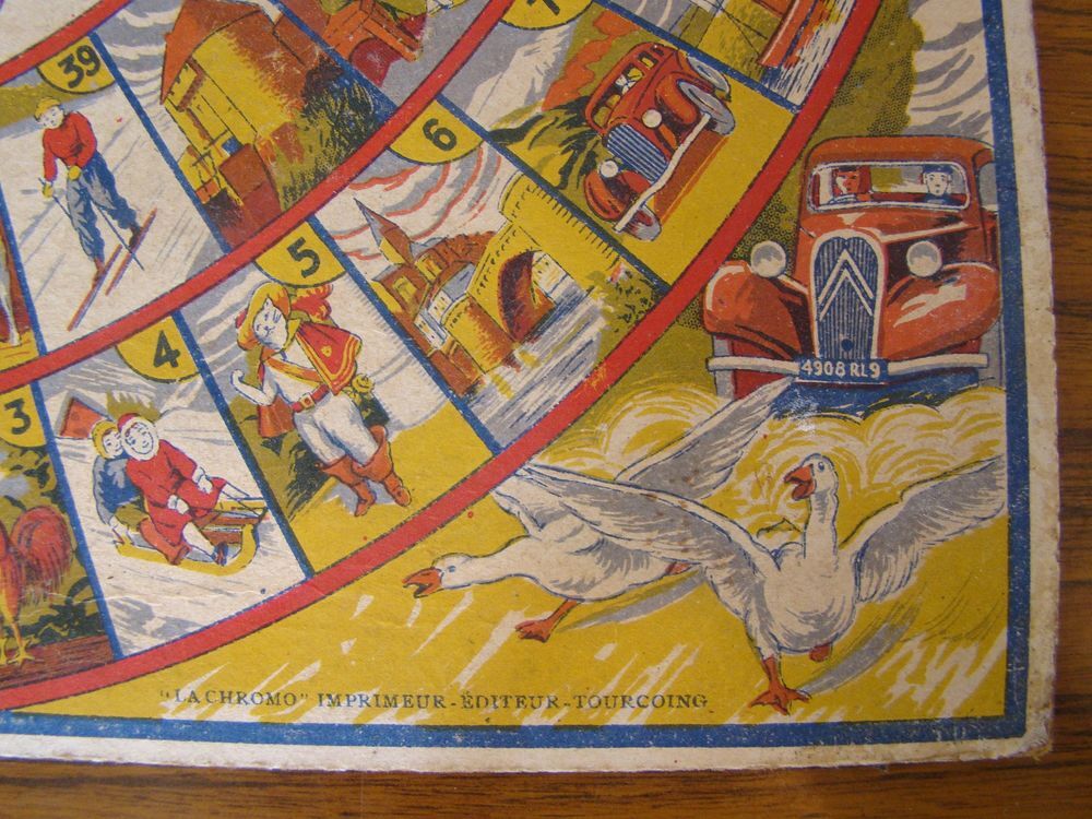 Ancien jeu de l'oie petits chevaux La Chromo ann&eacute;es 1930 Jeux / jouets