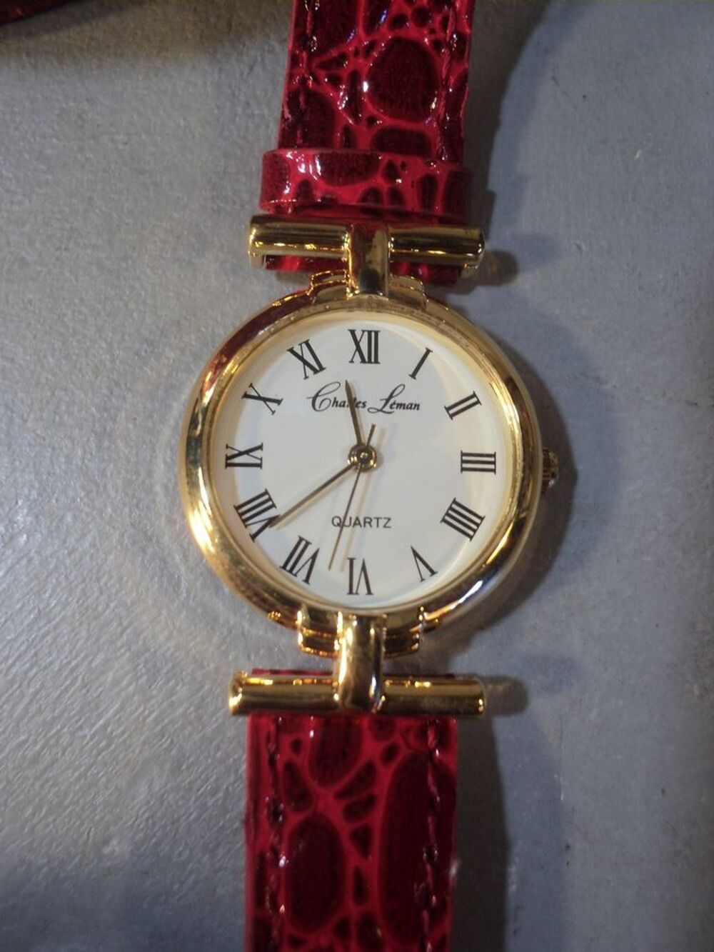 Trousse de Voyage R&eacute;veil Montre Femme Vintage Charles Leman Bijoux et montres