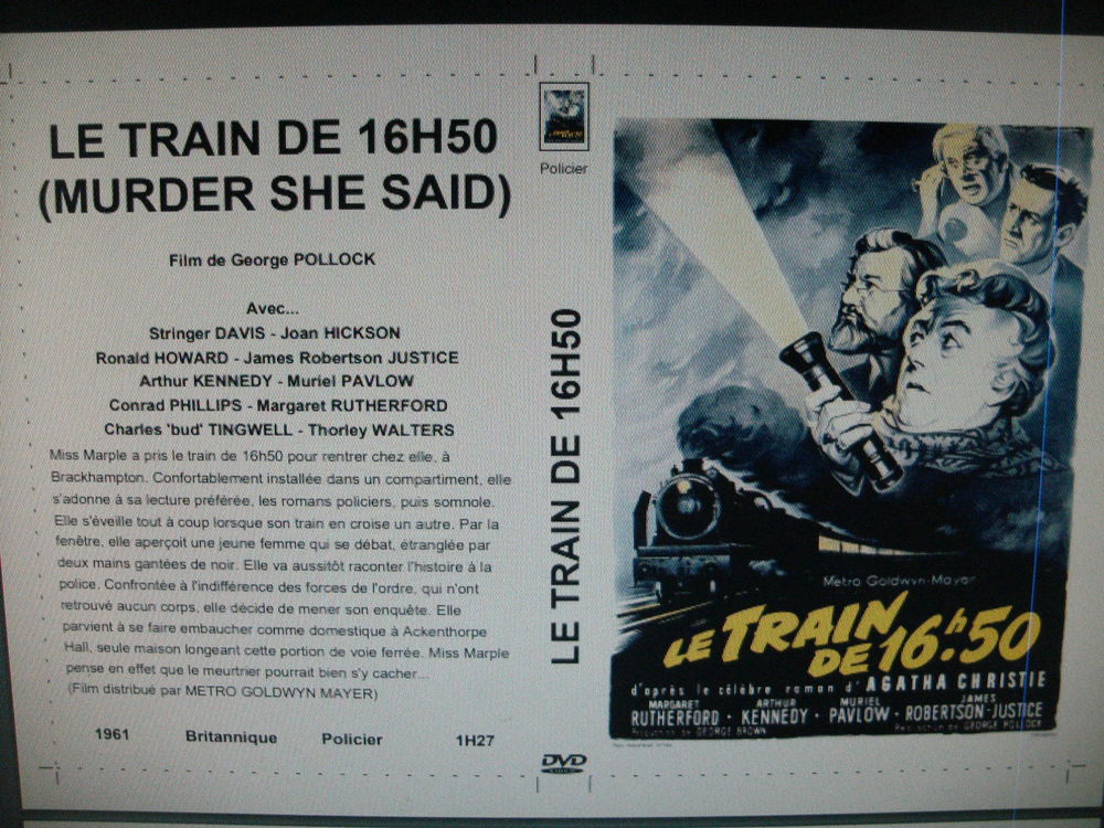 Film : " Le train de 16H50 " DVD et blu-ray