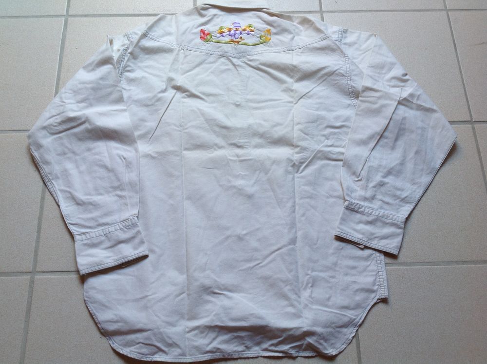 CHEMISE REPLAY BLANCHE BROD&Eacute;E BOUTONS NACRE Envoi Possible
Vêtements