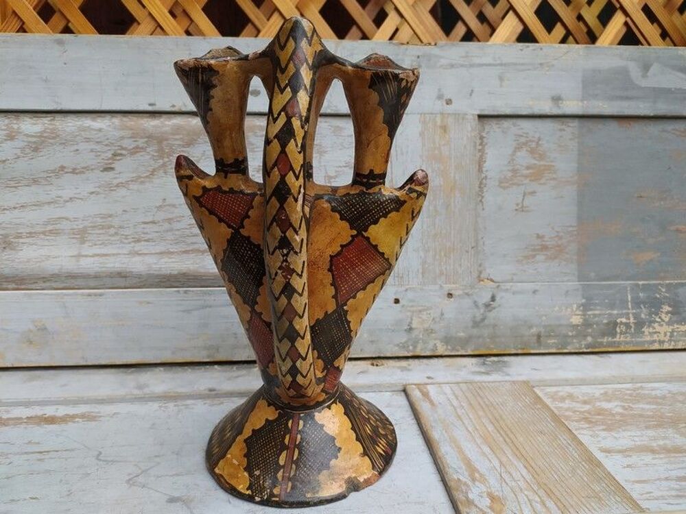 Ancienne Poterie Lampe Huile Berb&egrave;re Kabyle Alg&eacute;rie Kabylie 