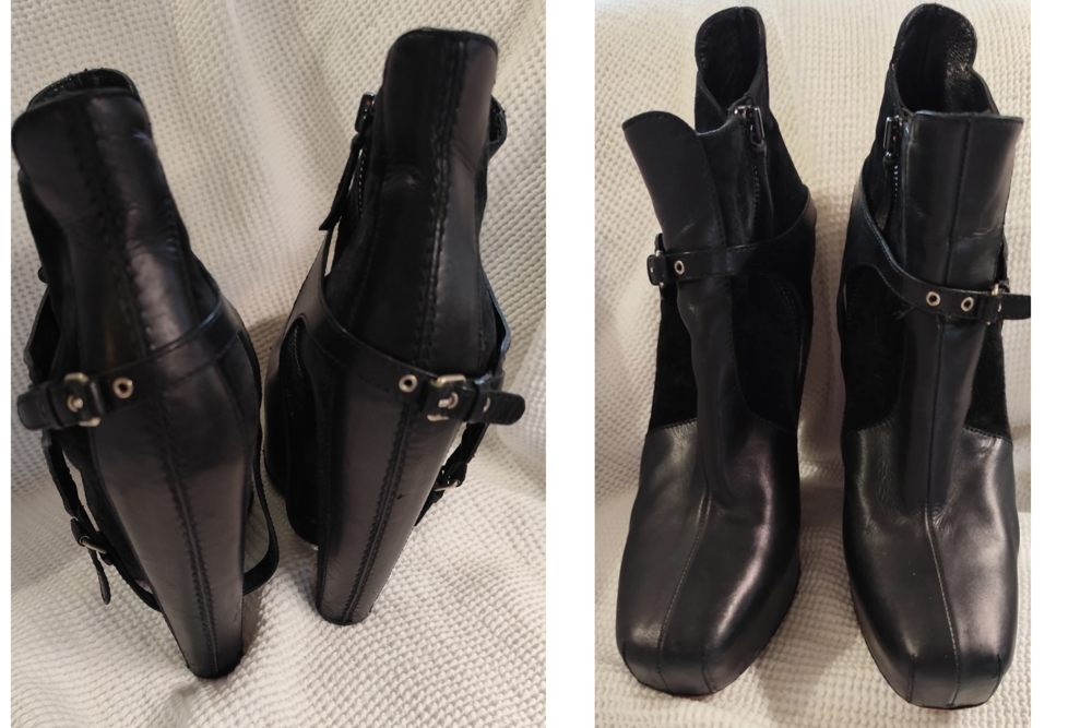 Bottines superbes embl&eacute;matique BALENCIAGA, mod&egrave;le d&eacute;fil&eacute;. Chaussures