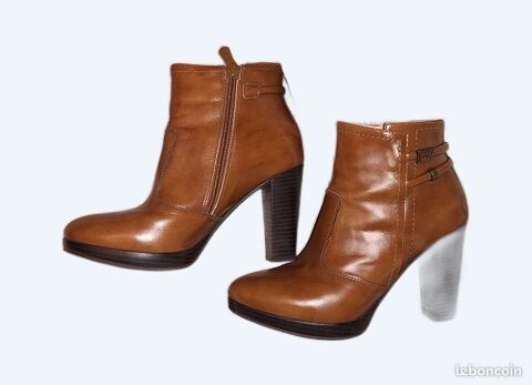 Bottines cuir Italien T.36 Nero Giardini 95 Fougères-sur-Bièvre (41)
