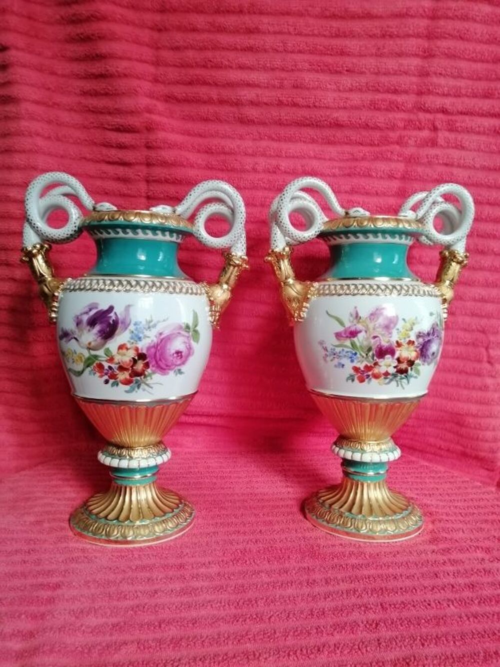 Paire de vases Meissen Décoration
