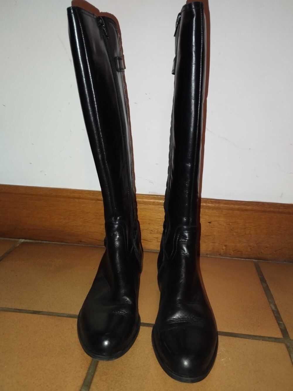 Bottes femme pointure 37 noires cuir Chaussures