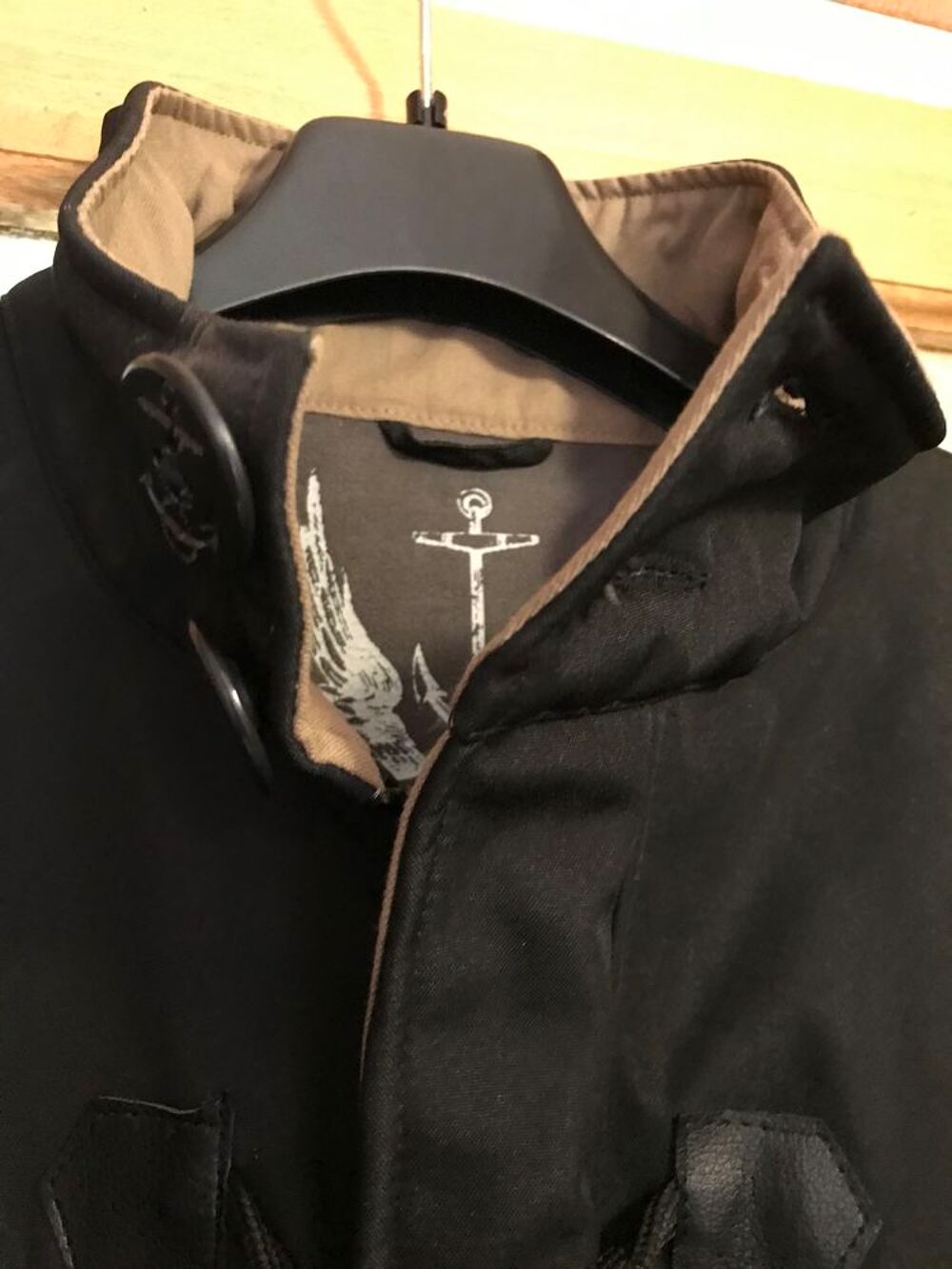 Manteau imperm&eacute;able d&eacute;ferlant noir Taille XL Vêtements