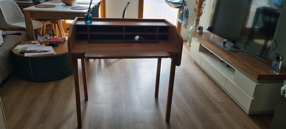 Tr&egrave;s beau bureau Habitat style secr&eacute;taire en bois massif Meubles