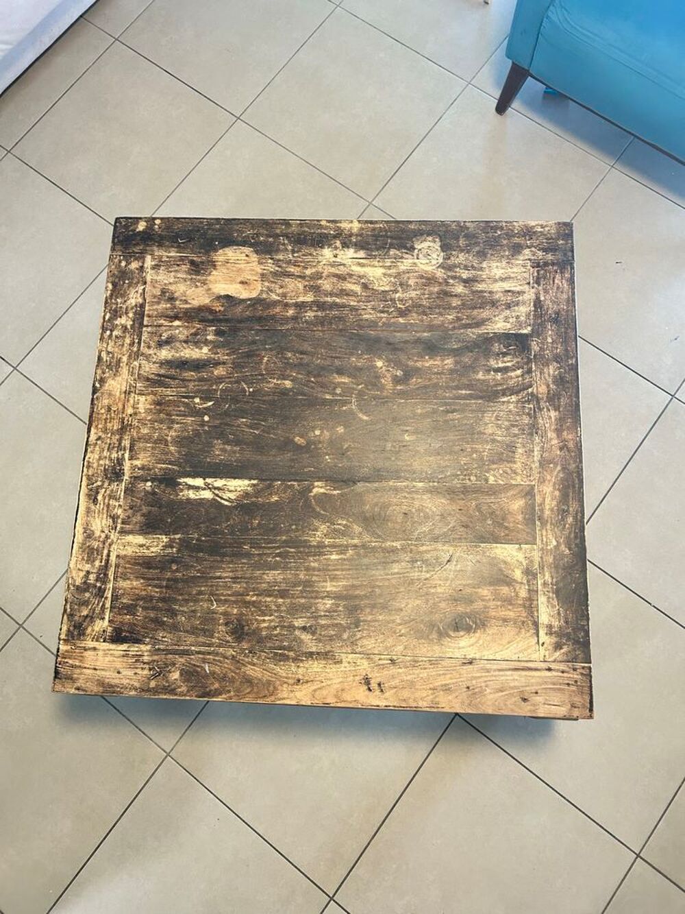 Table basse en bois style industriel / rustique €" finition effet vieilli Meubles