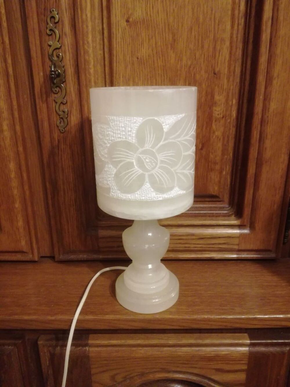 Lampe Ancienne en Albatre Décoration