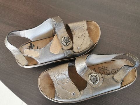 Chaussures été dorées scratch.talon fantaisie 12 Tours (37)