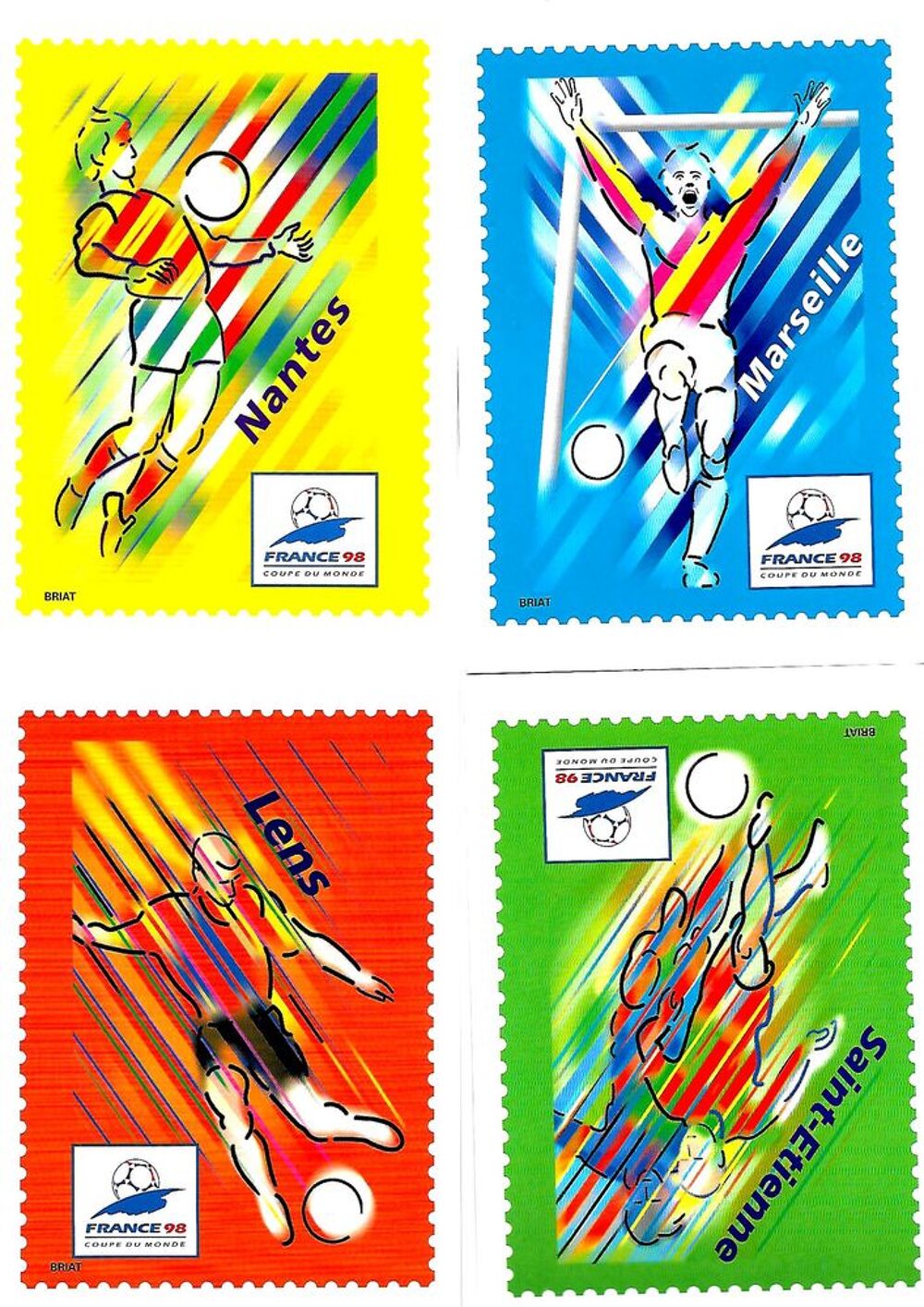 Cartes pr&eacute;-affranchies FOOTBALL - FRANCE 1998 