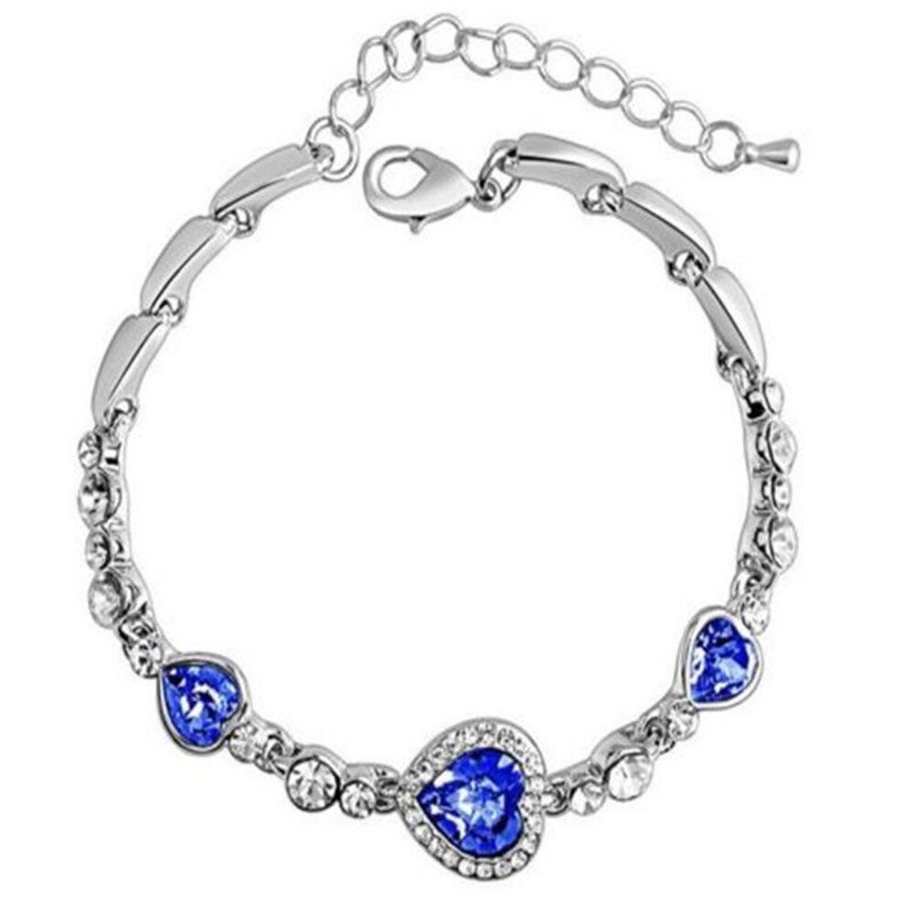 BRACELET de Faux diamant Bleu de Cristal Bijoux et montres