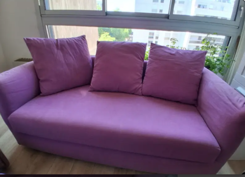 Canapé fushia en LIN taille standard 120 Paris 13 (75)