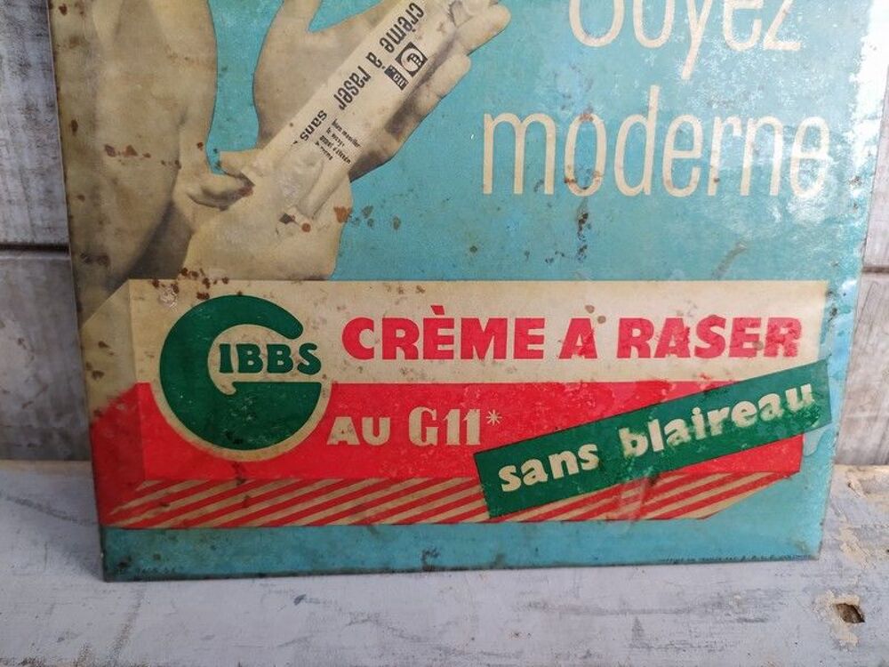 Ancien Glacoide Gibbs Cr&egrave;me &agrave; Raser Vintage
