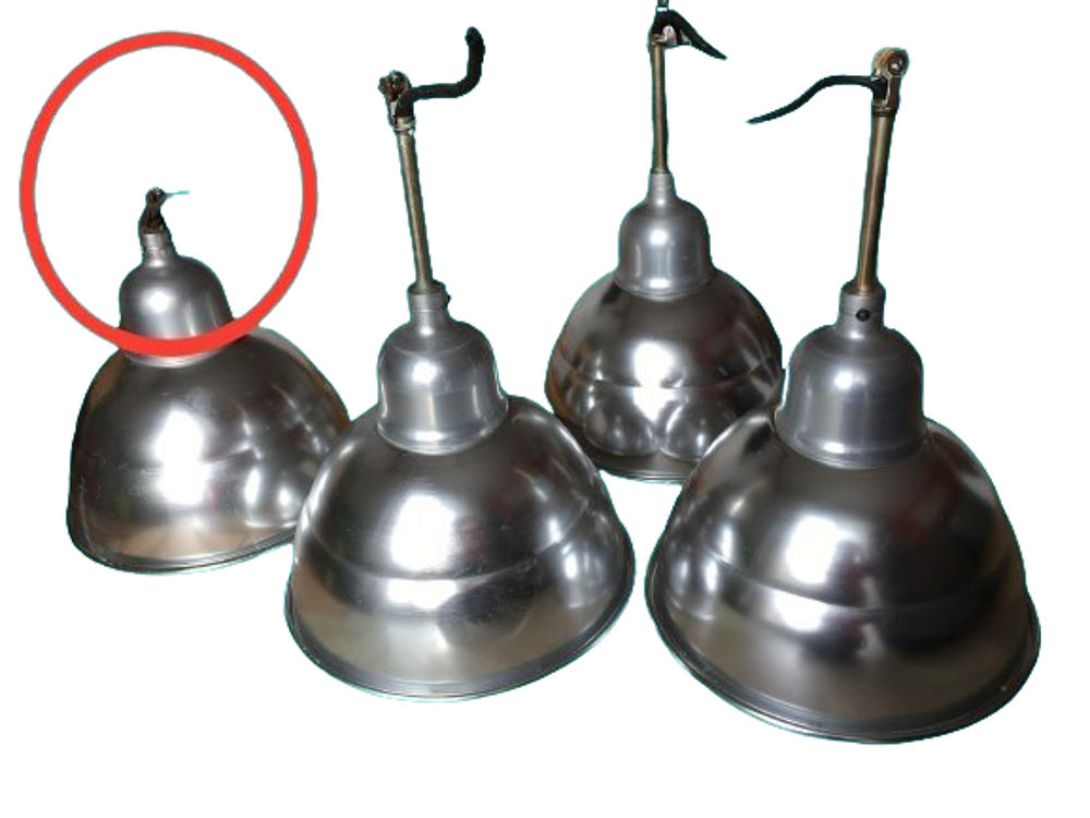 Lot de 4 luminaires - suspensions Style INDUSTRIEL Aluminium Décoration