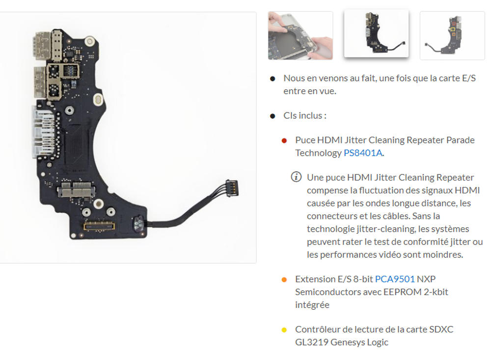 Carte fille MacBook Pro 13" RETINA A1425 Matériel informatique