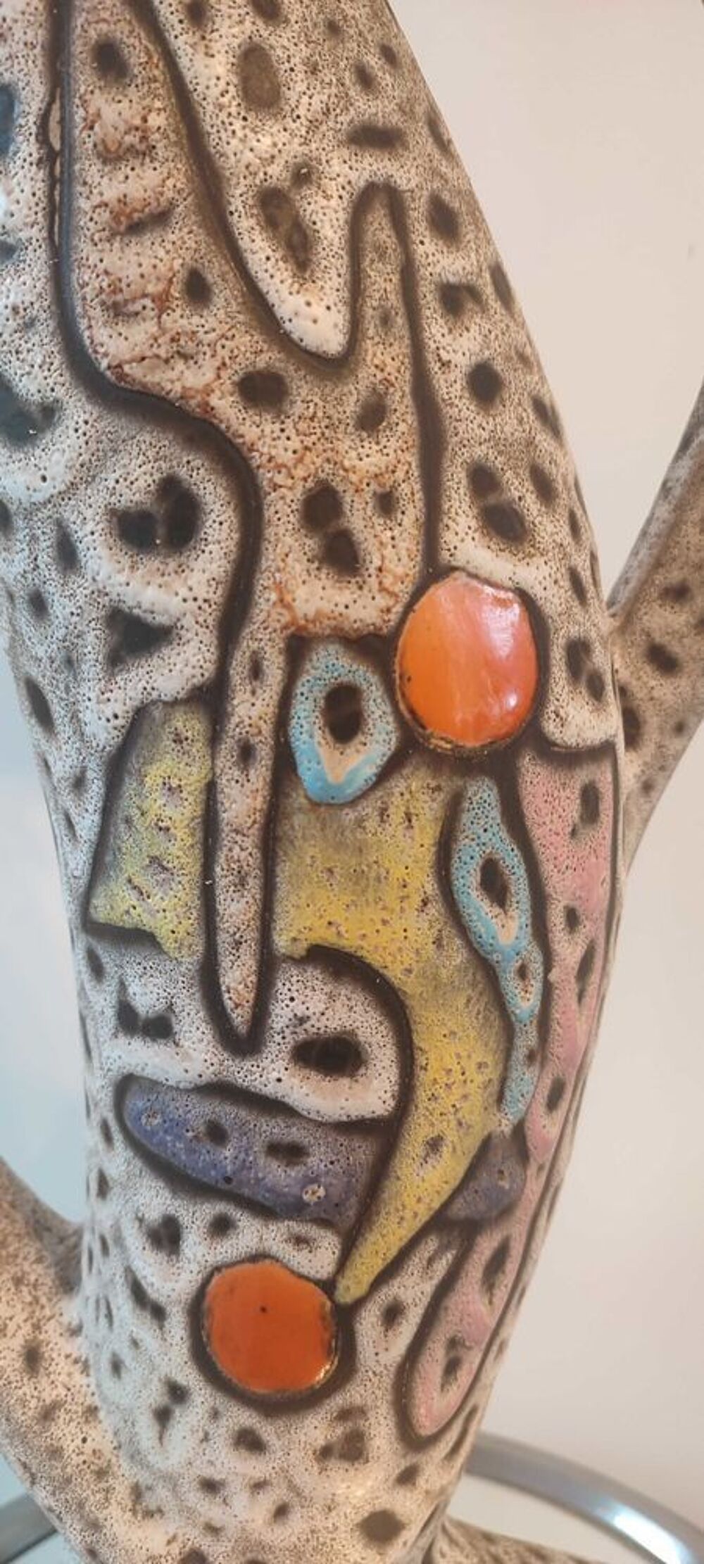 Vase Sculptural en C&eacute;ramique (43cm) Marius BESSONE Vallauris 