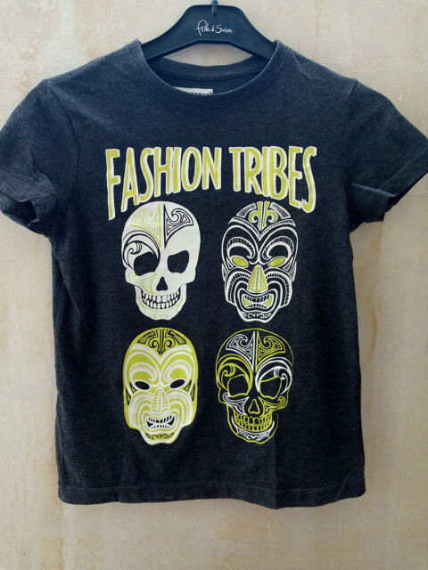 T-shirt manches courtes Gris/masques et crnes in extenso 8a 1 Marseille 5 (13)